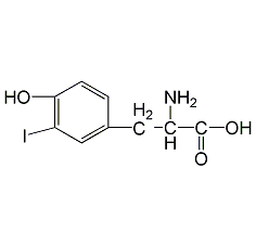 3-iodo-L-tyrosine structure