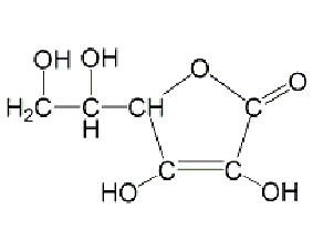L(+)-ascorbic acid structural formula