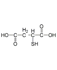 DL-mercaptosuccinic acid structural formula